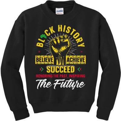 Honoring Past Inspiring Future Black History Month Kids Sweatshirt