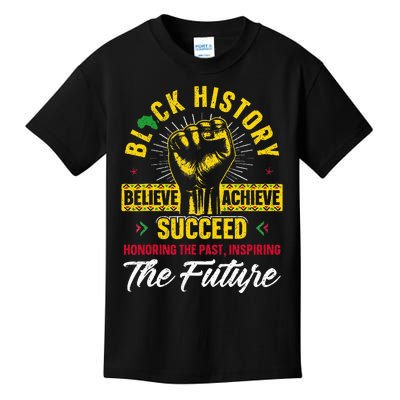 Honoring Past Inspiring Future Black History Month Kids T-Shirt