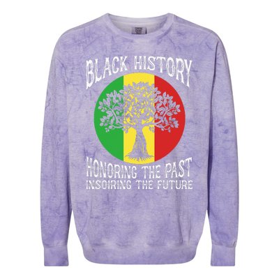 Honoring Past Inspiring Future African BHM Colorblast Crewneck Sweatshirt