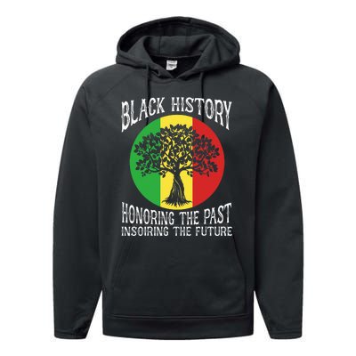 Honoring Past Inspiring Future African BHM Performance Fleece Hoodie