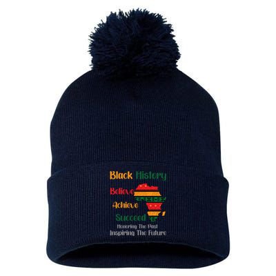 Honoring Past Inspiring Future Black History Month Pom Pom 12in Knit Beanie