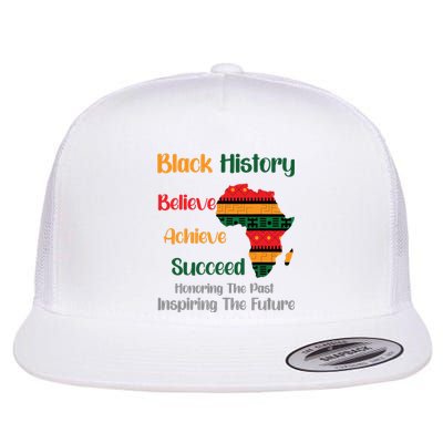 Honoring Past Inspiring Future Black History Month Flat Bill Trucker Hat