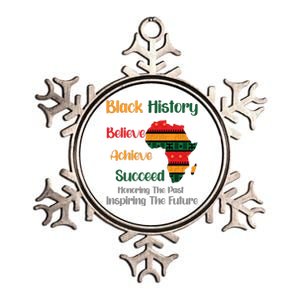 Honoring Past Inspiring Future Black History Month Metallic Star Ornament