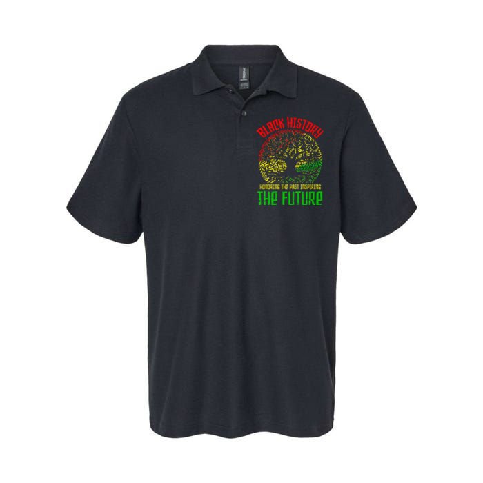 Honoring Past Inspiring Future  Black History Month Softstyle Adult Sport Polo