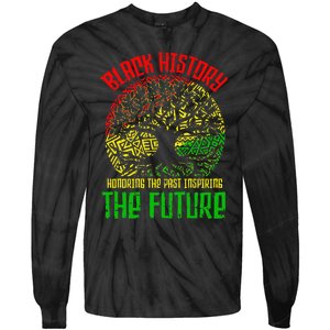 Honoring Past Inspiring Future  Black History Month Tie-Dye Long Sleeve Shirt