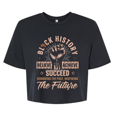 Honoring Past Inspiring Future Black History Month Bella+Canvas Jersey Crop Tee