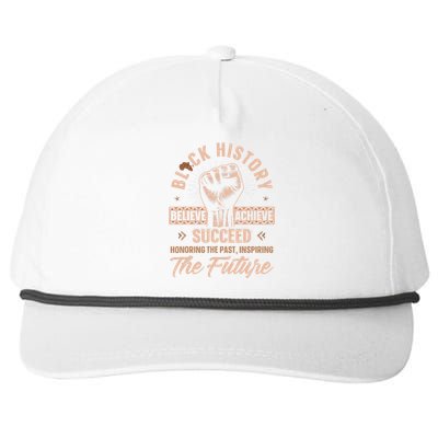 Honoring Past Inspiring Future Black History Month Snapback Five-Panel Rope Hat