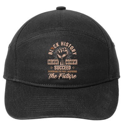 Honoring Past Inspiring Future Black History Month 7-Panel Snapback Hat