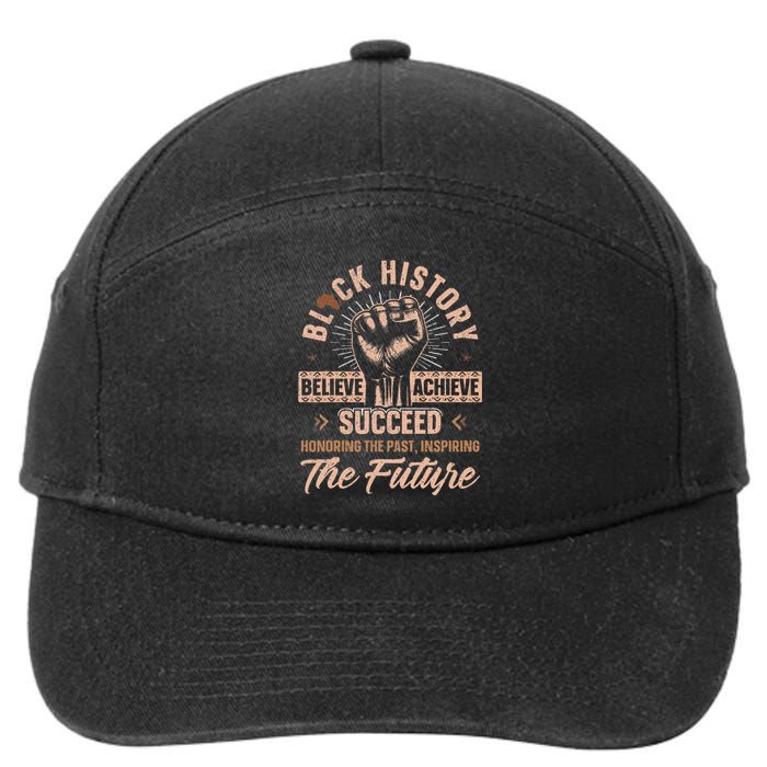 Honoring Past Inspiring Future Black History Month 7-Panel Snapback Hat