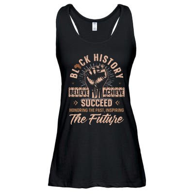 Honoring Past Inspiring Future Black History Month Ladies Essential Flowy Tank