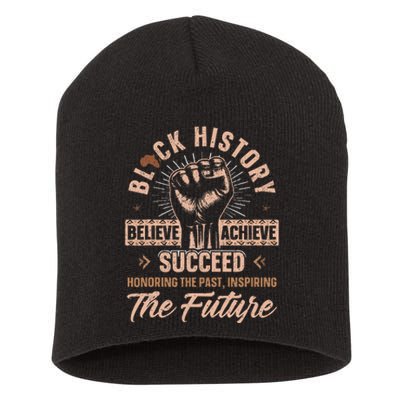 Honoring Past Inspiring Future Black History Month Short Acrylic Beanie