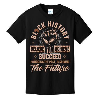 Honoring Past Inspiring Future Black History Month Kids T-Shirt