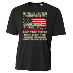 He Problem Is Not Gun Its Hearts Without God Political Usa Cooling Performance Crew T-Shirt