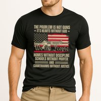 He Problem Is Not Gun Its Hearts Without God Political Usa Cooling Performance Crew T-Shirt