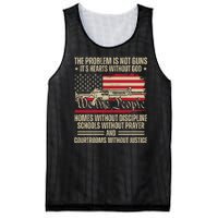 He Problem Is Not Gun Its Hearts Without God Political Usa Mesh Reversible Basketball Jersey Tank