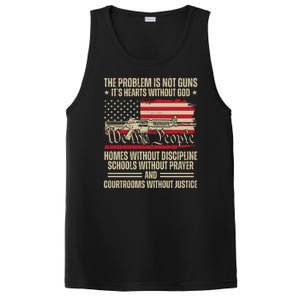 He Problem Is Not Gun Its Hearts Without God Political Usa PosiCharge Competitor Tank