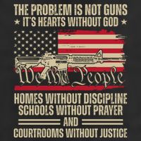 He Problem Is Not Gun Its Hearts Without God Political Usa Golf Towel