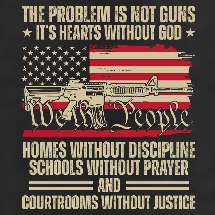 He Problem Is Not Gun Its Hearts Without God Political Usa Golf Towel