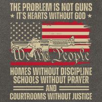 He Problem Is Not Gun Its Hearts Without God Political Usa Cotton Canvas Backpack