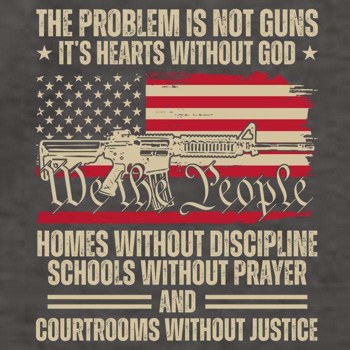 He Problem Is Not Gun Its Hearts Without God Political Usa Vector Backpack
