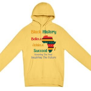 Honoring Past Inspiring Future Black History Month Premium Pullover Hoodie