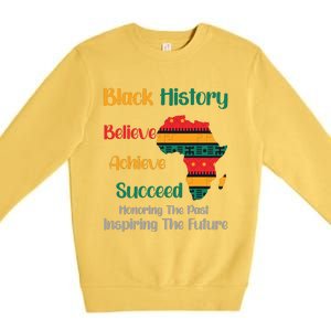 Honoring Past Inspiring Future Black History Month Premium Crewneck Sweatshirt