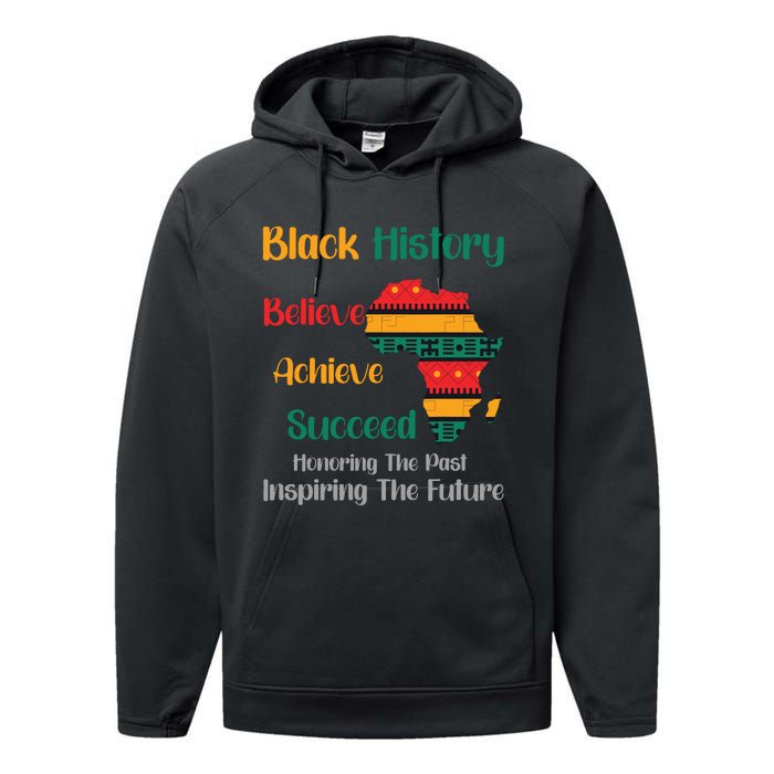 Honoring Past Inspiring Future Black History Month Performance Fleece Hoodie