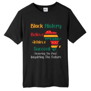 Honoring Past Inspiring Future Black History Month Tall Fusion ChromaSoft Performance T-Shirt