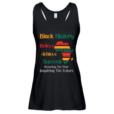 Honoring Past Inspiring Future Black History Month Ladies Essential Flowy Tank