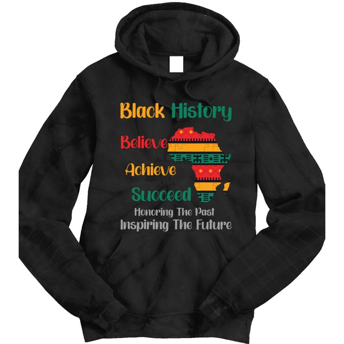 Honoring Past Inspiring Future Black History Month Tie Dye Hoodie