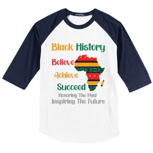 Honoring Past Inspiring Future Black History Month Baseball Sleeve Shirt