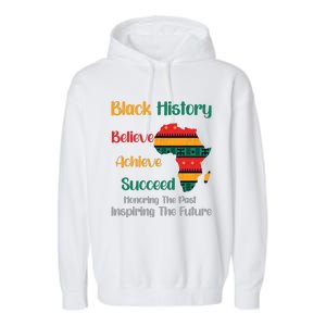 Honoring Past Inspiring Future Black History Month Garment-Dyed Fleece Hoodie