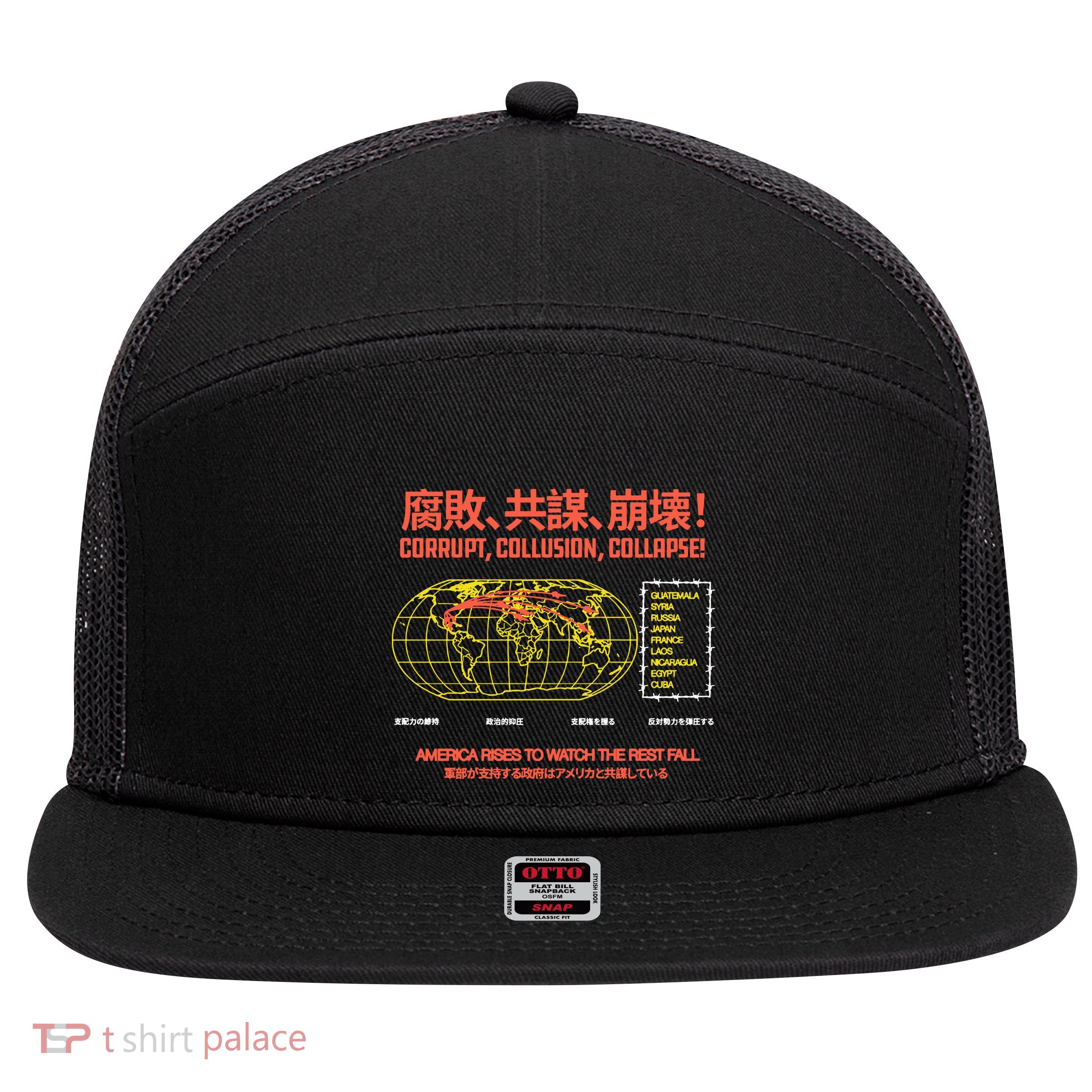Hasan PikerS Ideologie Skull 7 Panel Mesh Trucker Snapback Hat