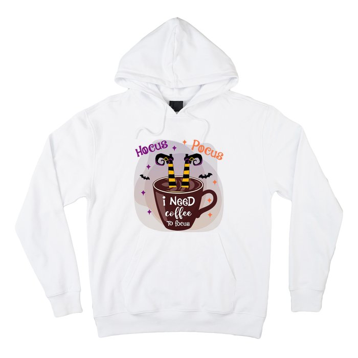 Hocus Pocus I Need Coffee To Focus Funny Halloween Costume Hoodie