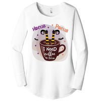 Hocus Pocus I Need Coffee To Focus Funny Halloween Costume Women's Perfect Tri Tunic Long Sleeve Shirt