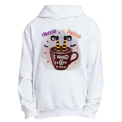 Hocus Pocus I Need Coffee To Focus Funny Halloween Costume Urban Pullover Hoodie