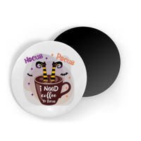 Hocus Pocus I Need Coffee To Focus Funny Halloween Costume Magnet