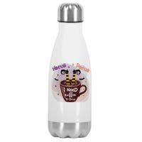 Hocus Pocus I Need Coffee To Focus Funny Halloween Costume Stainless Steel Insulated Water Bottle