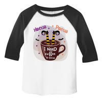 Hocus Pocus I Need Coffee To Focus Funny Halloween Costume Toddler Fine Jersey T-Shirt