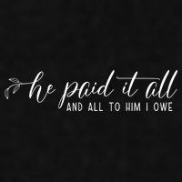 He Paid It All And All To Him I Owe Christian Ladies PosiCharge Tri-Blend Wicking Tank