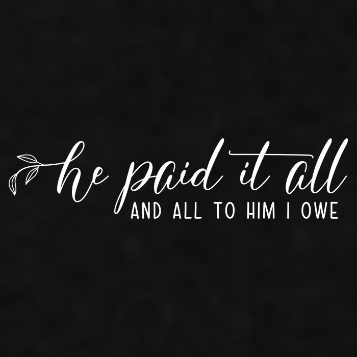 He Paid It All And All To Him I Owe Christian Ladies PosiCharge Tri-Blend Wicking Tank