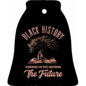 Honoring Past Inspiring Future Black History Month Ceramic Bell Ornament