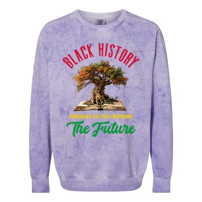 Honoring Past Inspiring Future Black History Month Colorblast Crewneck Sweatshirt