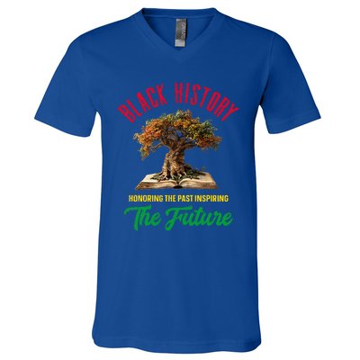 Honoring Past Inspiring Future Black History Month V-Neck T-Shirt