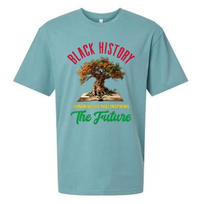 Honoring Past Inspiring Future Black History Month Sueded Cloud Jersey T-Shirt