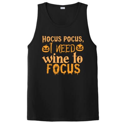 Hocus Pocus I Need Wine To Focus Halloween Quote PosiCharge Competitor Tank