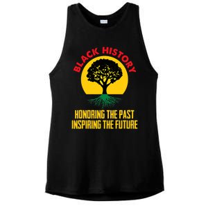 Honoring Past Inspiring Future Black History Month Gift Ladies PosiCharge Tri-Blend Wicking Tank