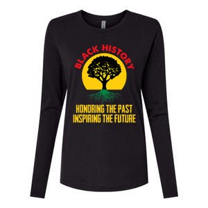 Honoring Past Inspiring Future Black History Month Gift Womens Cotton Relaxed Long Sleeve T-Shirt