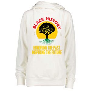 Honoring Past Inspiring Future Black History Month Gift Womens Funnel Neck Pullover Hood