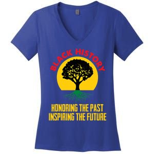 Honoring Past Inspiring Future Black History Month Gift Women's V-Neck T-Shirt